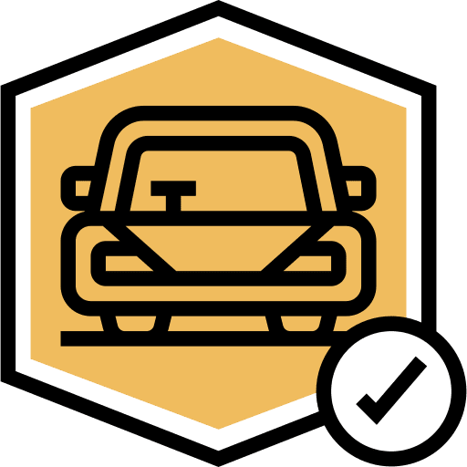 Car insurance car check security transportation icon