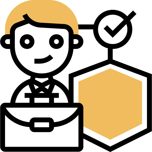Indemnity man people security icon