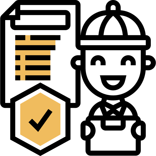 Product man package guarantee icon
