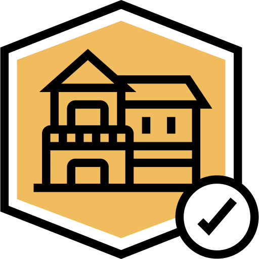 Property insurance protection house shield icon