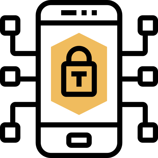 Secure internet protection padlock icon