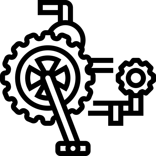 Gear bicycle transportation cogwheel icon