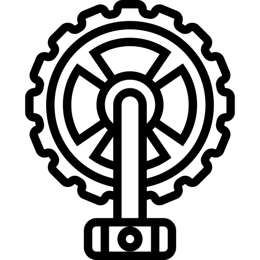 Gear transportation wheel part icon