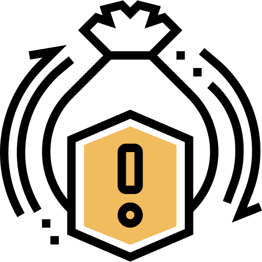 Insurance alert caution security icon