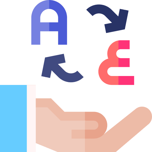 Language translate hand translation icon