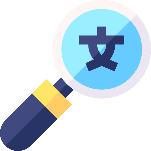 Search translator translation loupe icon Search translator translation loupe icon