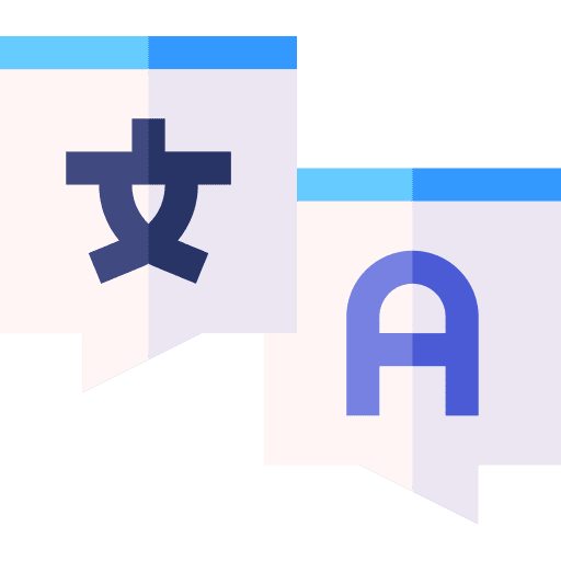 Translator course translation communications icon Translator course translation communications icon