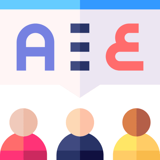 Translator translation foreign language user icon Translator translation foreign language user icon