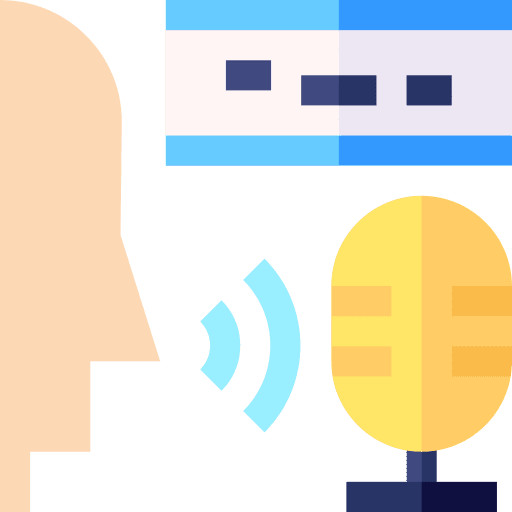 Voice sensor record voice translate icon