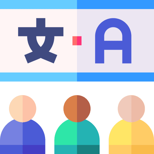 Translation education user communications icon Translation education user communications icon