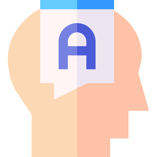 Translation language translation head icon Translation language translation head icon