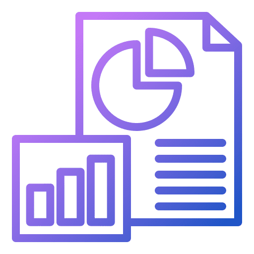 Data report pie chart analytics business and finance icon