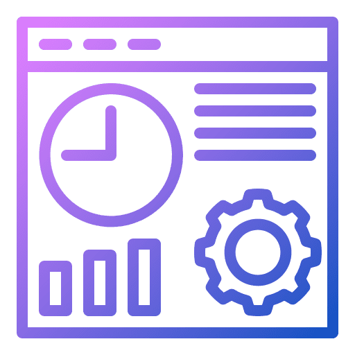 Time management time management settings business icon