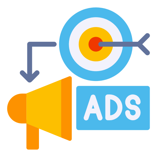 Targeted marketing online shopping advertisement targeted marketing icon
