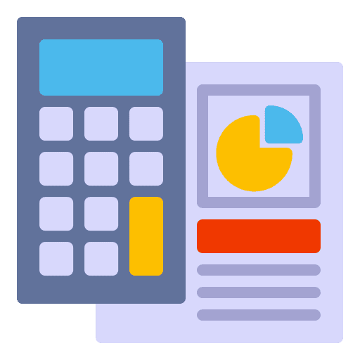 Calculator report calculator accounting icon Calculator report calculator accounting icon