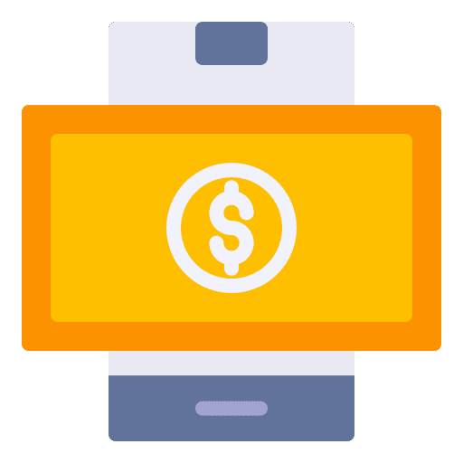 Mobile money smartphone mobile money online payment icon Mobile money smartphone mobile money online payment icon