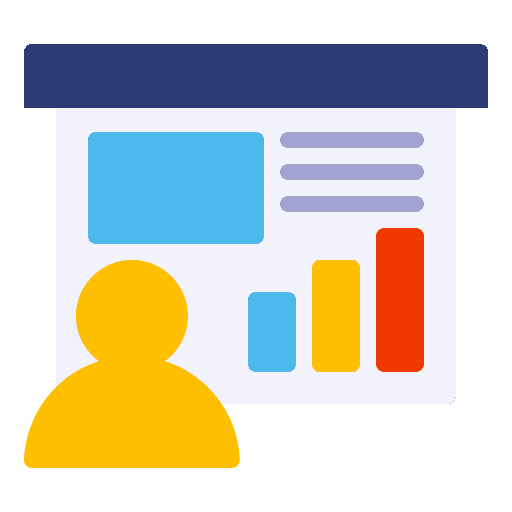 Presentation presentation business and finance bar graph icon