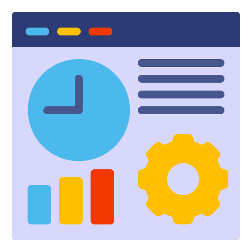 Time management data management marketing time manager icon