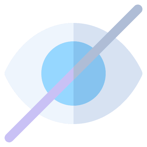 Not visible vision ui invisibility icon