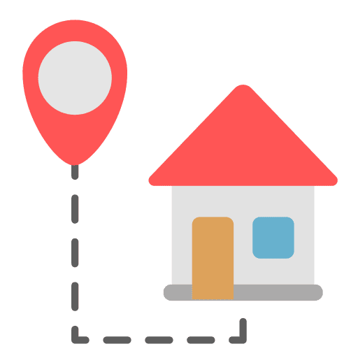 Delivery localization home delivery icon
