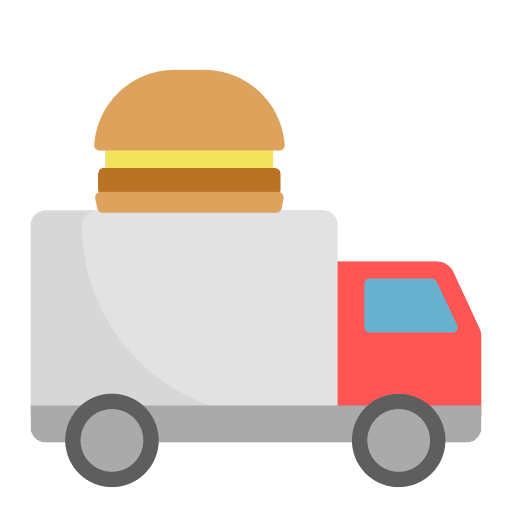 Delivery truck shipping vehicle hamburger icon