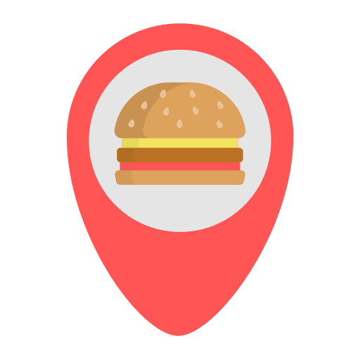 Fast food placeholder location hamburger icon Fast food placeholder location hamburger icon