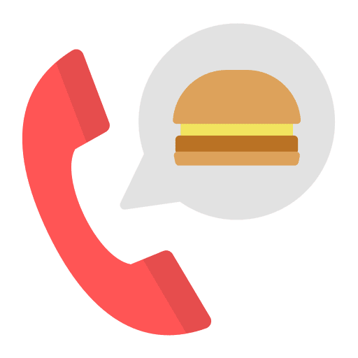 Order food telephone food and restaurant burger icon Order food telephone food and restaurant burger icon