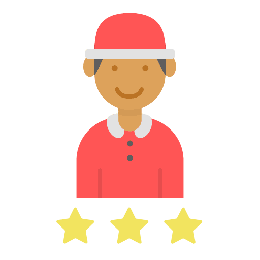 Rating feedback professions and jobs delivery man icon Rating feedback professions and jobs delivery man icon