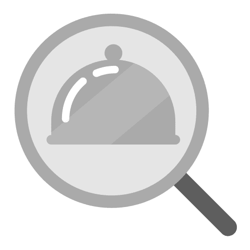 Searching food and restaurant magnifying glass cover icon Searching food and restaurant magnifying glass cover icon