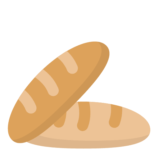 Bread baguette bakery bread icon