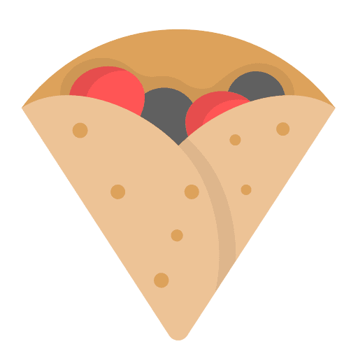 Crepe crepe dessert tasty icon