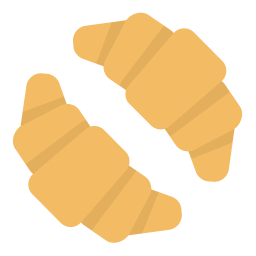 Croissant french bread baked icon