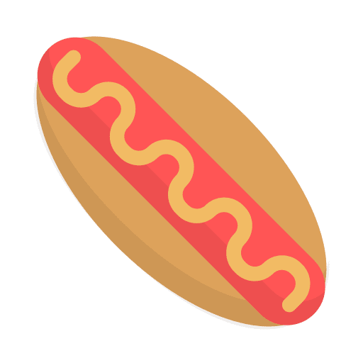 Hot dog fast food hot dog food and restaurant icon
