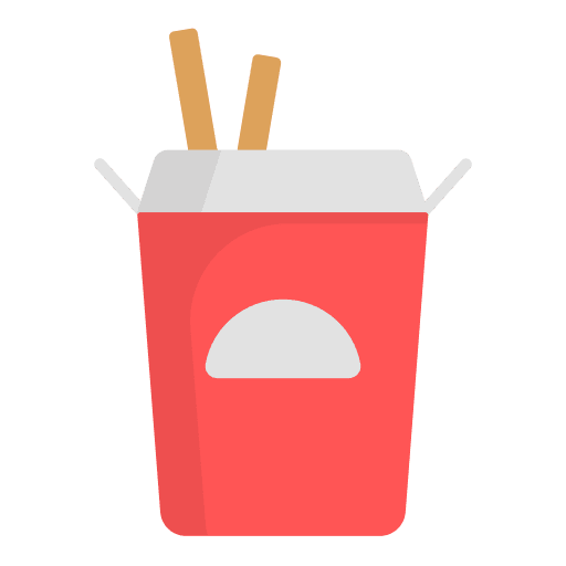Instant noodles take away food and restaurant chinese food icon Instant noodles take away food and restaurant chinese food icon