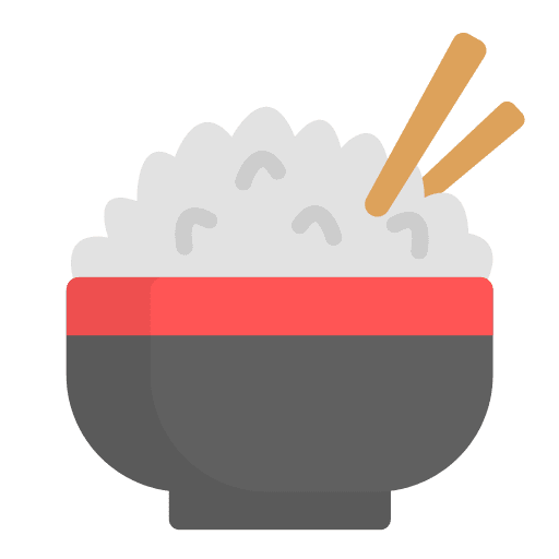Rice healthy food food and restaurant vegetarian icon Rice healthy food food and restaurant vegetarian icon