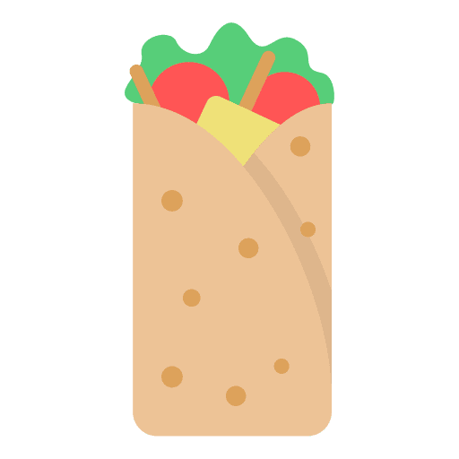 Burrito gastronomy nutrition fast food icon Burrito gastronomy nutrition fast food icon