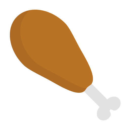 Chicken leg lunch food and restaurant turkey leg icon Chicken leg lunch food and restaurant turkey leg icon