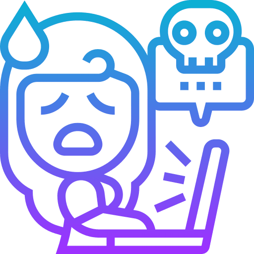 Harassment communications woman user icon