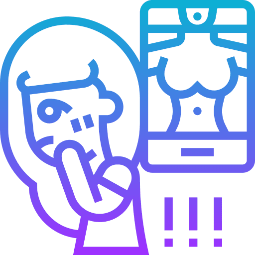 Sexual harassment offensive smartphone user icon