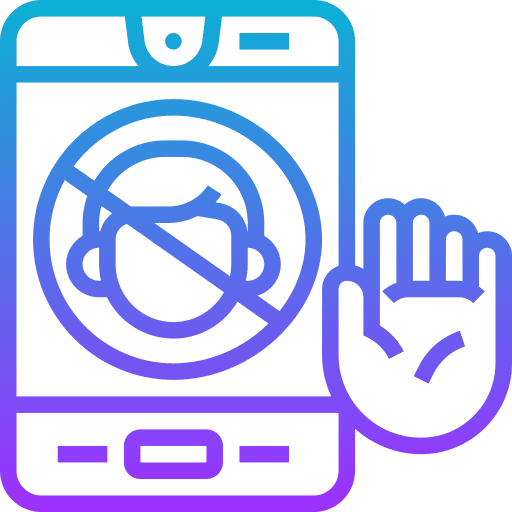 Blocking abuse miscellaneous hand icon Blocking abuse miscellaneous hand icon