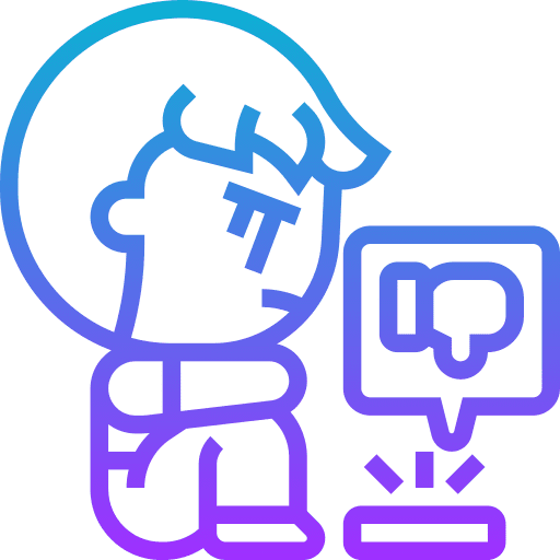 Fear dislike man thumb down icon Fear dislike man thumb down icon