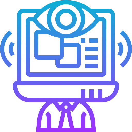 Spy watched cyber security computer icon Spy watched cyber security computer icon