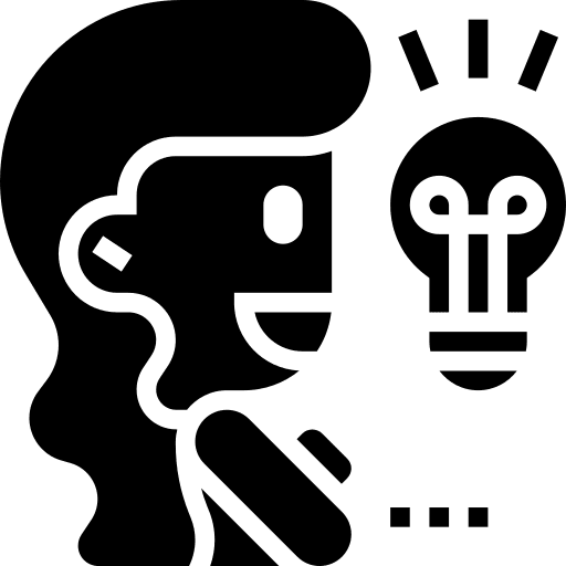 Creative idea idea thinking light bulb icon