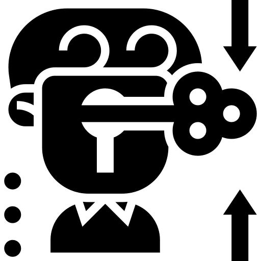 Key key person solving idea icon Key key person solving idea icon