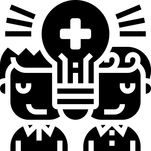 Positive thinking mind emotion brainstorm icon
