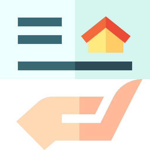 Current account file house hand icon Current account file house hand icon