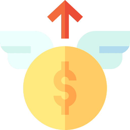 Inflation inflation dollar wings icon Inflation inflation dollar wings icon