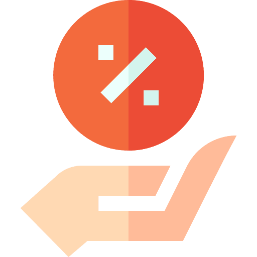 Interest hands interest rate rate icon