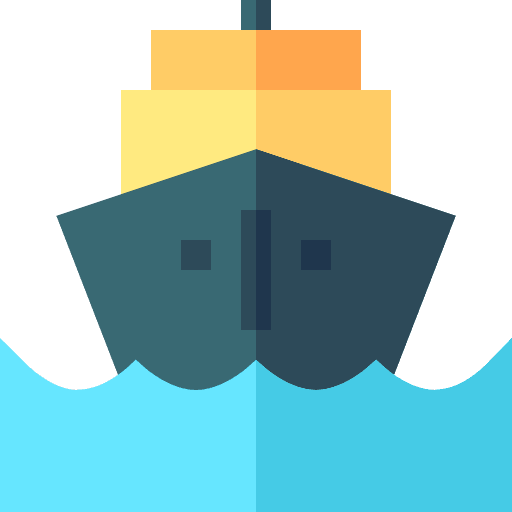 Trade international ship boat icon