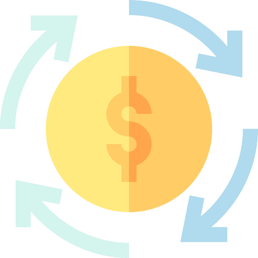 Cycle dollar circular arrow credit cards icon Cycle dollar circular arrow credit cards icon